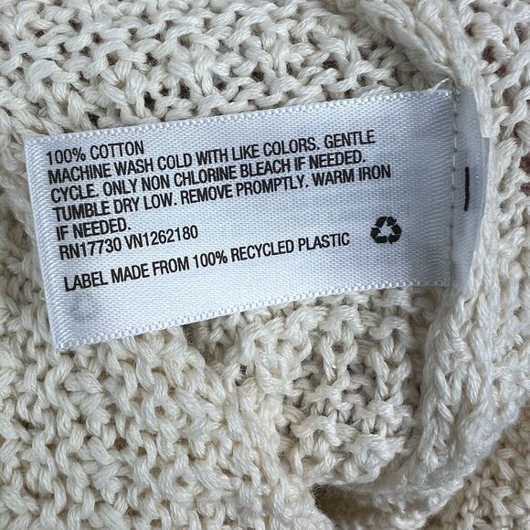 Universal Thread Beige Cotton Crochet Knit Sleeveless Romper Sz S NWT - Picture 14 of 14